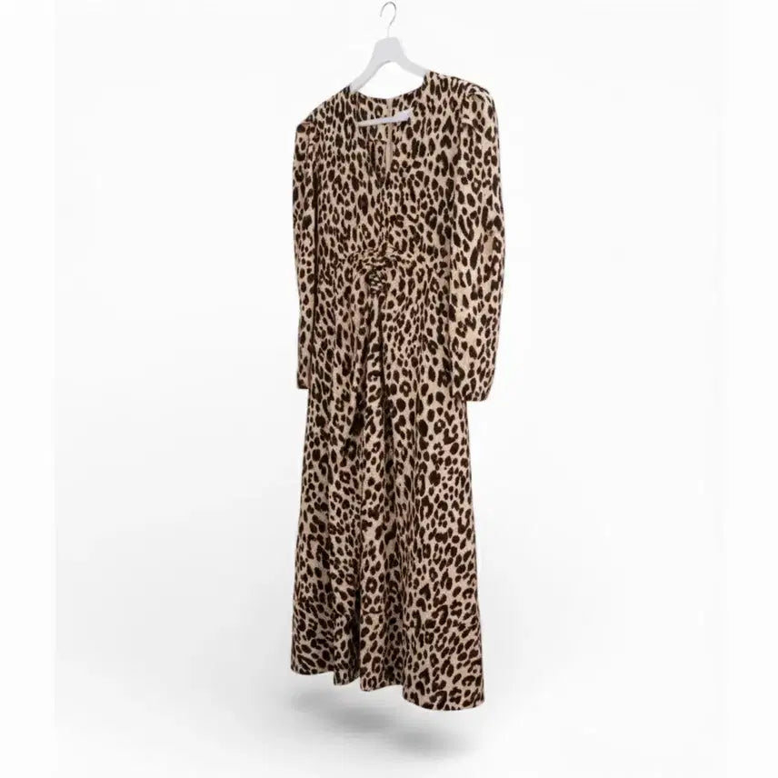 [BUNJANG] Leopard Print Premium One-Piece Dress / 34-1 cle 레오파드 프리미엄 원피스 빈티지킹