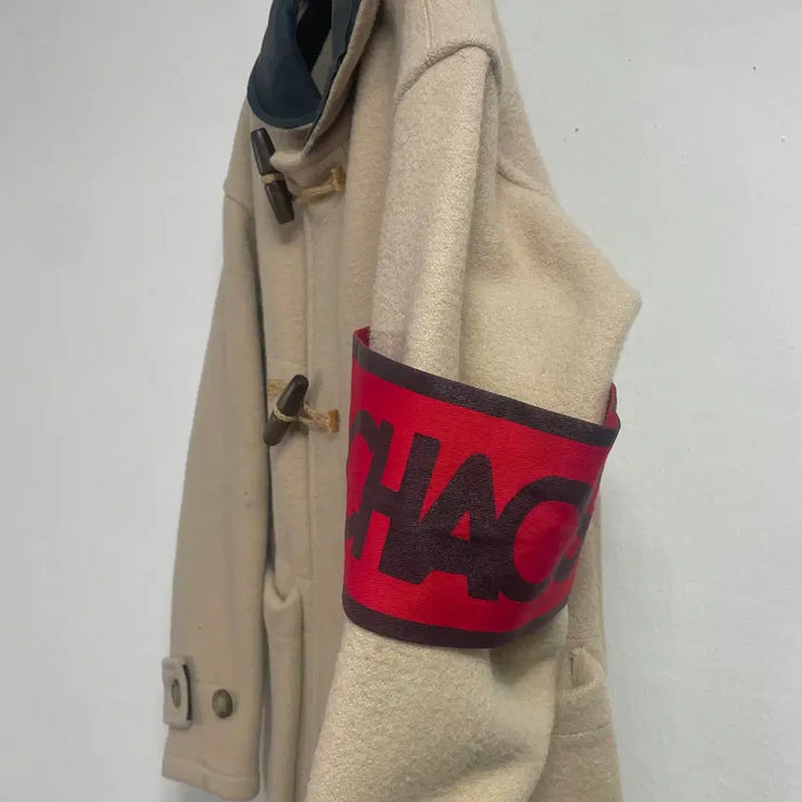 [BUNJANG] Vivienne Westwood x Gloverall Leather Collar Wool Duffel Coat / 비비안웨스트우드 x 글로버올 레더 카라 울 더플 코트 (on.487)