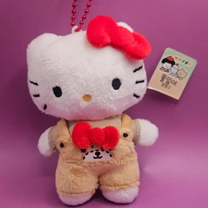 [BUNJANG] Hello Kitty Overalls Keychain / 헬로키티 멜빵 키링. 새상품