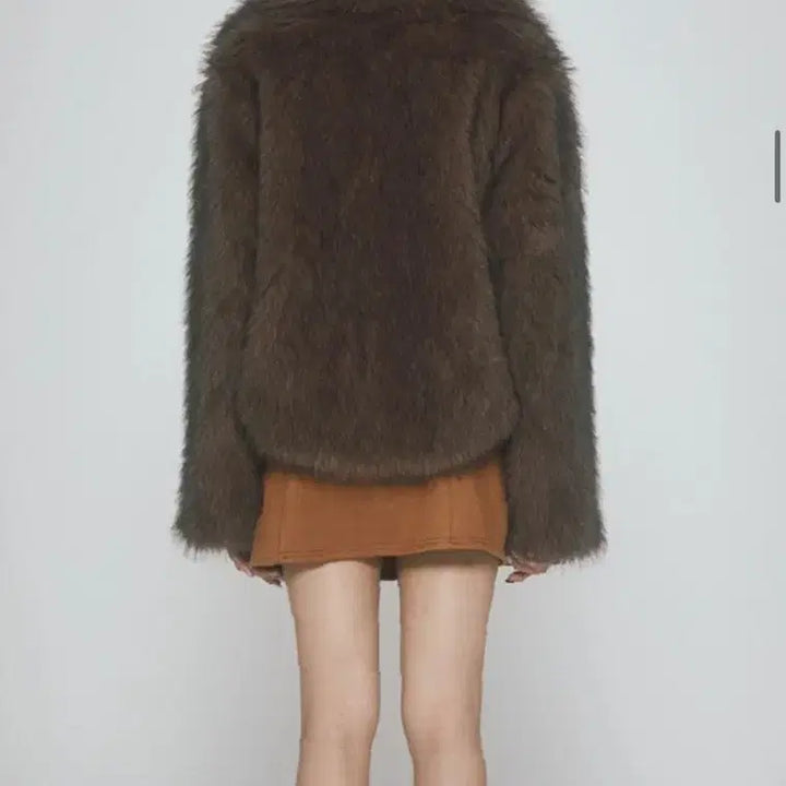 [BUNJANG] Cut-out Faux Fur Jacket Brown / 컷아웃 퍼 자켓 브라운 새상품 (159000원)