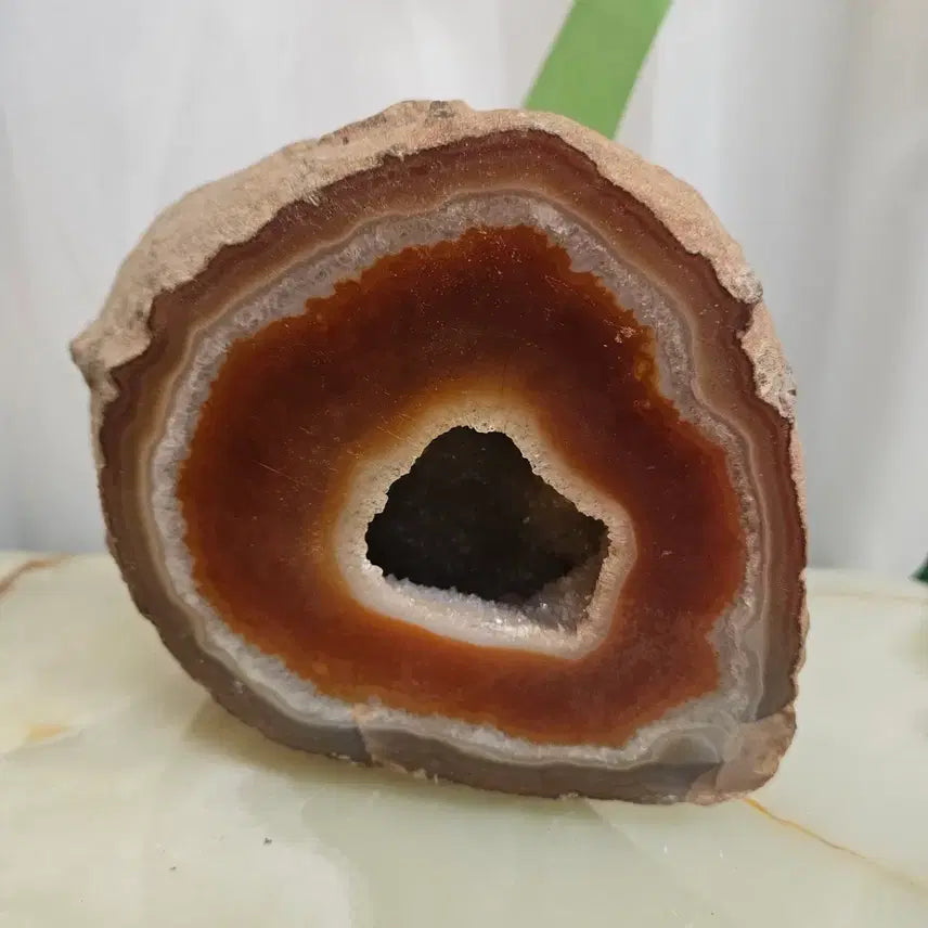 [BUNJANG] Striped Brown and Orange Stone / 브라운 오렌지 줄무늬 원석