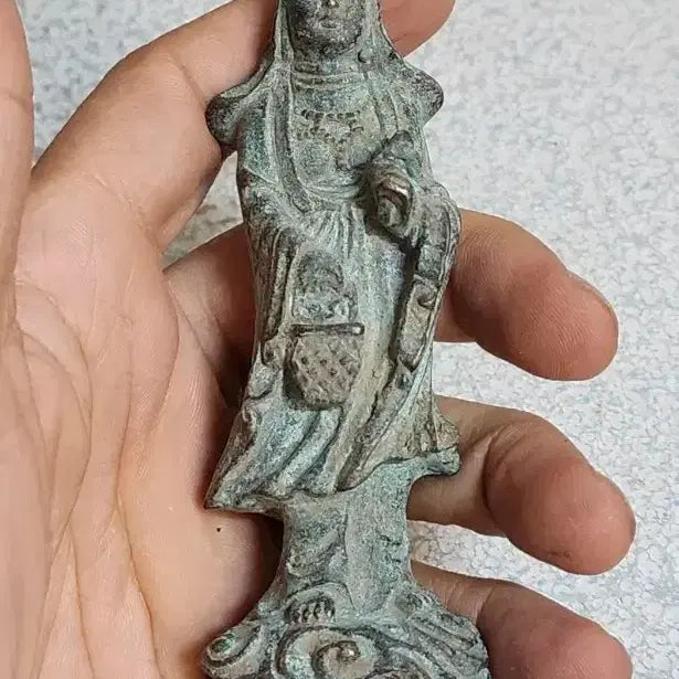 [BUNJANG] Bronze Buddha Statue Antique Item / ㄷ청동불 71.호신불.부처님.출토.골동품.불경.탱화.행운