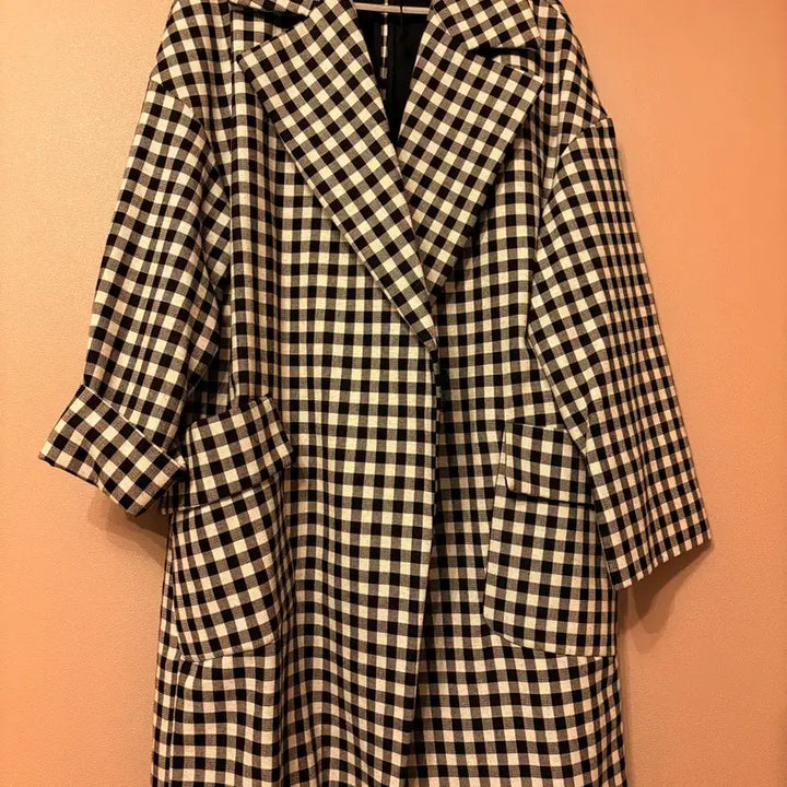 [SOLD OUT] 자라 베이직 깅엄 체크 코트 XS