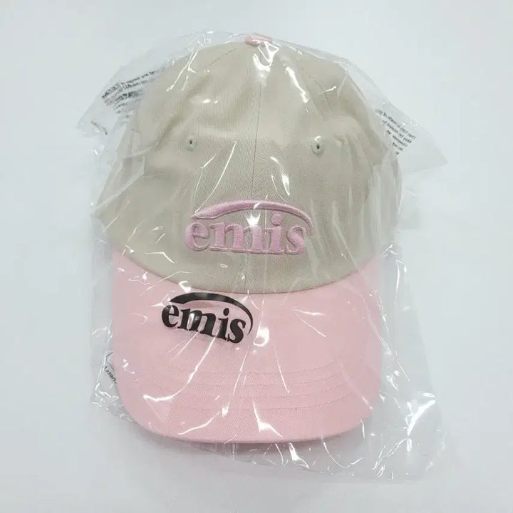 [BUNJANG] EMIS Ball Cap Hat Beige/Pink / 이미스 볼캡 모자 베이지/핑크