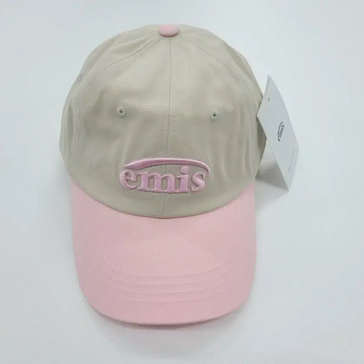 [BUNJANG] EMIS Ball Cap Hat Beige/Pink / 이미스 볼캡 모자 베이지/핑크