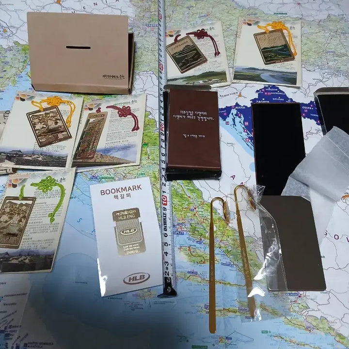 [BUNJANG] HLB Gold Bookmark Set / ( 개인소장품 새제품  ) HLB 책갈피 손거울 (금색/골드) 10개