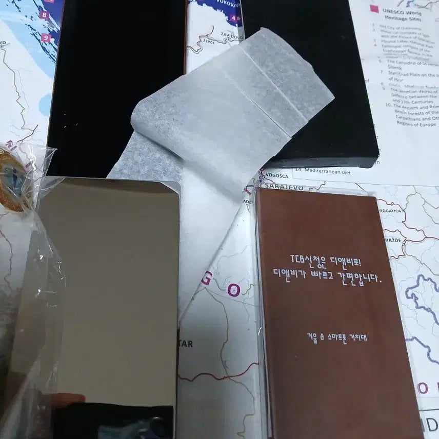 [BUNJANG] HLB Gold Bookmark Set / ( 개인소장품 새제품  ) HLB 책갈피 손거울 (금색/골드) 10개