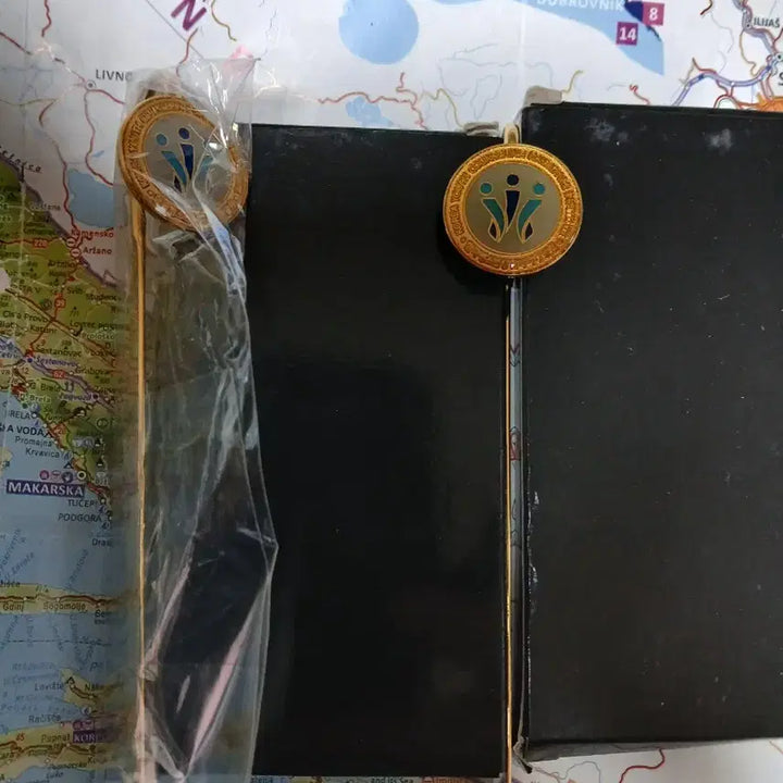 [BUNJANG] HLB Gold Bookmark Set / ( 개인소장품 새제품  ) HLB 책갈피 손거울 (금색/골드) 10개