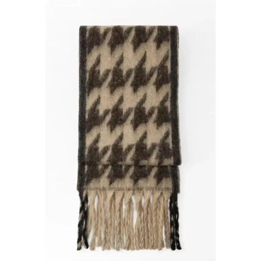 [BUNJANG] Zara Jacquard Knit Muffler - Brown / zara 자라 자카드 니트 머플러 - 브라운