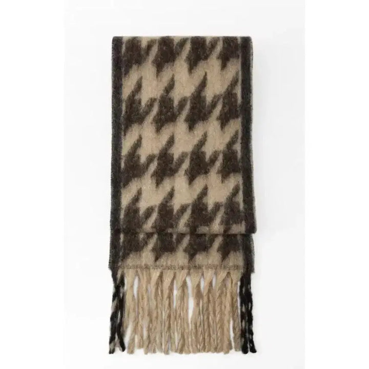 [BUNJANG] Zara Jacquard Knit Muffler - Brown / zara 자라 자카드 니트 머플러 - 브라운