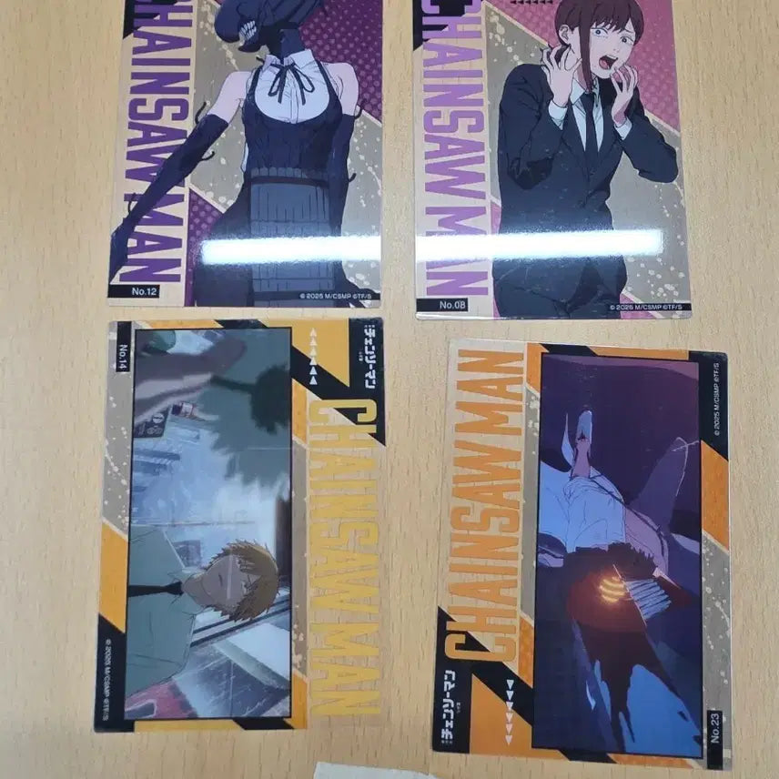 [BUNJANG] Chainsaw Man 4-Type Clear Card Bundle Set / 체인소맨 클리어 카드 4종 일괄 판매