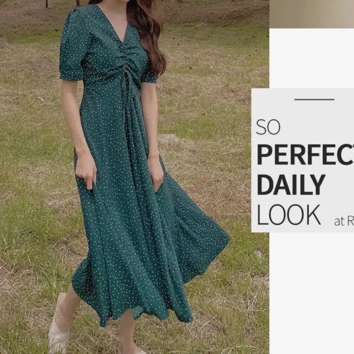 [BUNJANG] Plus Size Long Dress with Polka Dots / 빅사이즈롱원피스