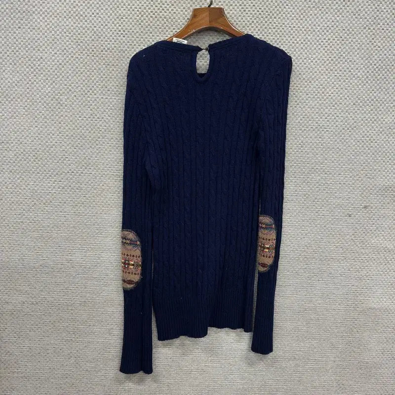 [SOLD OUT] 후아유 암패치 울 꽈배기 니트 S M11814