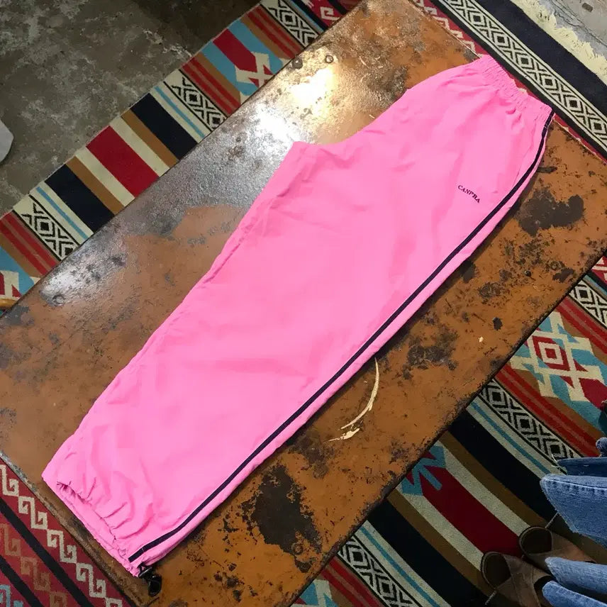 [BUNJANG] Vintage Pink Nylon Bounding Jogger Pants / VTG 빈티지 핑크 나일론 밴딩 조거 팬츠 허리 24 27 사이즈