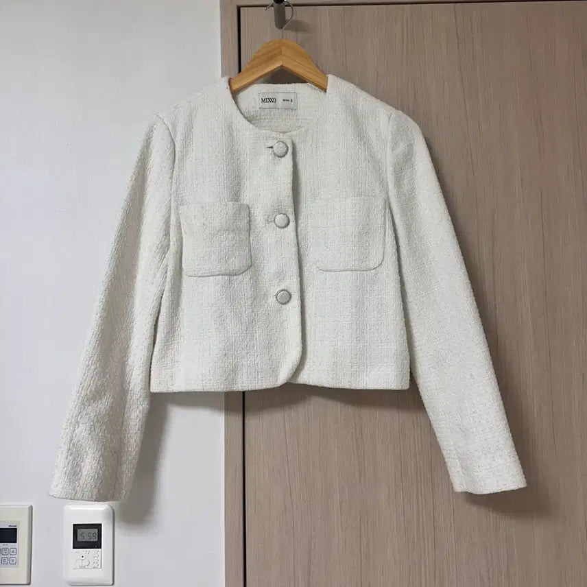 [SOLD OUT] 미쏘 트위드크롭자켓 S 아이보리