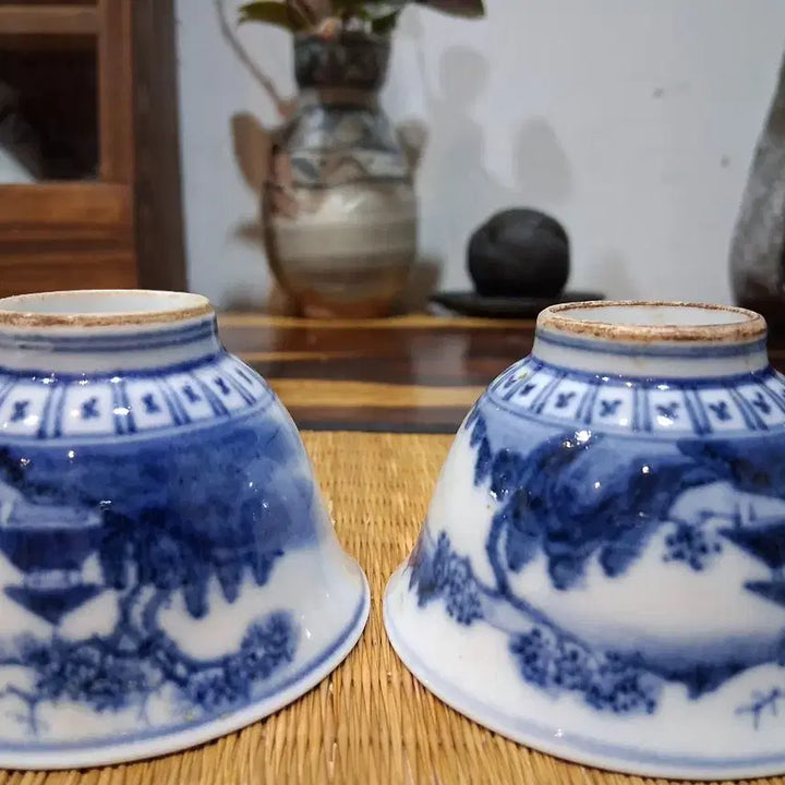 [BUNJANG] Antique Celadon Porcelain Tea Cup Set / 염부청화골동 차잔 찻잔