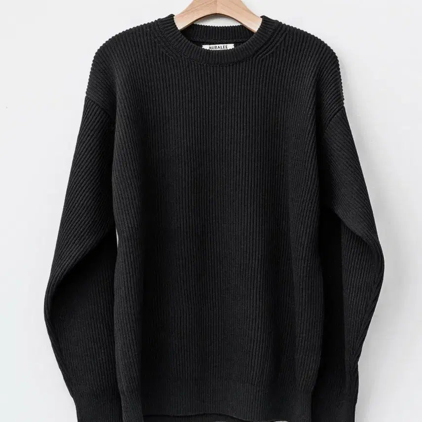 [BUNJANG] Ourlee Super Fine Wool Rib Knit Pullover Black / 오라리 슈퍼 파인 울 립 니트 풀오버 블랙 4