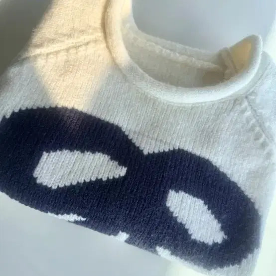 [BUNJANG] Unknown Brand Ribbon Knit Top / 귀여운 왕리본 반팔니트 S