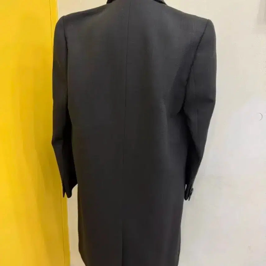 [BUNJANG] Time Postmodern Double Long Coat Black Classic Coat / 타임 포스트모던 더블 롱코트 블랙 55/클래식 코트