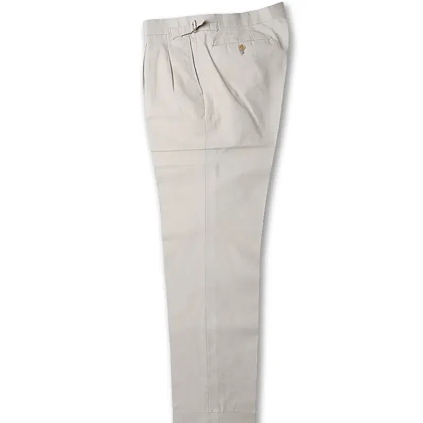 [BUNJANG] Ring Jacket Light Gray Cotton Two-Pleats Classic Trouser / 링자켓 [Ring Jacket] 라이트 그레이 코튼 투플리츠 트라우저