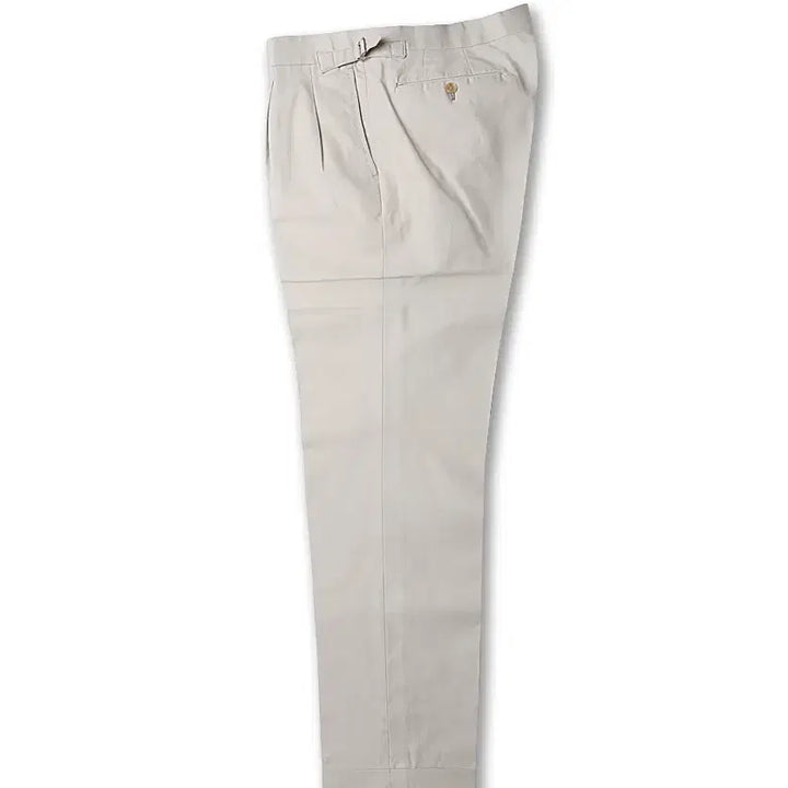 [BUNJANG] Ring Jacket Light Gray Cotton Two-Pleats Classic Trouser / 링자켓 [Ring Jacket] 라이트 그레이 코튼 투플리츠 트라우저