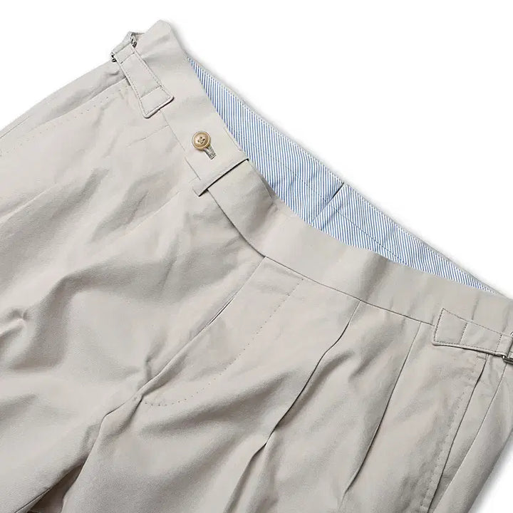 [BUNJANG] Ring Jacket Light Gray Cotton Two-Pleats Classic Trouser / 링자켓 [Ring Jacket] 라이트 그레이 코튼 투플리츠 트라우저