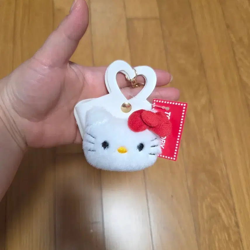 [BUNJANG] Hello Kitty White Bag Keyring / 키티 인형 키링 화이트 가방키링 새상품
