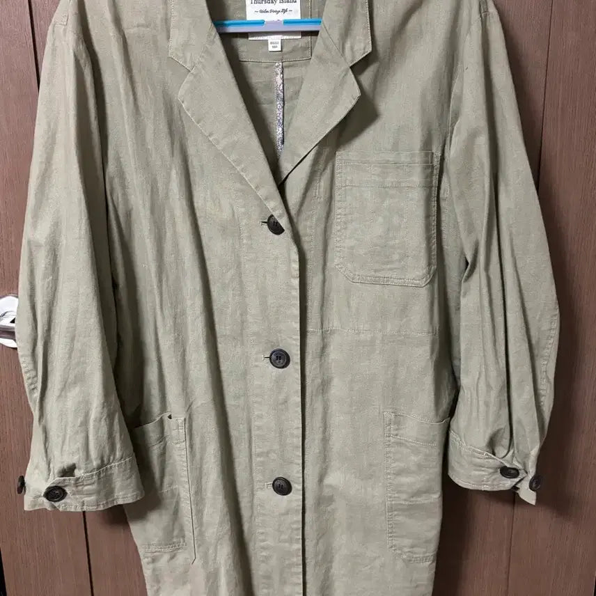 [BUNJANG] Thursday Island Khaki Linen Blend Jacket / Thursday Island 써스데이아일랜드 연카키그린 면마 린넨 자켓