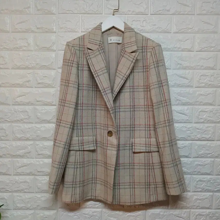 [BUNJANG] MICHAA Herringbone Check Blazer Jacket / 새거수준 it MICHAA 잇미샤 체크 블레이저 울 헤링본 자켓