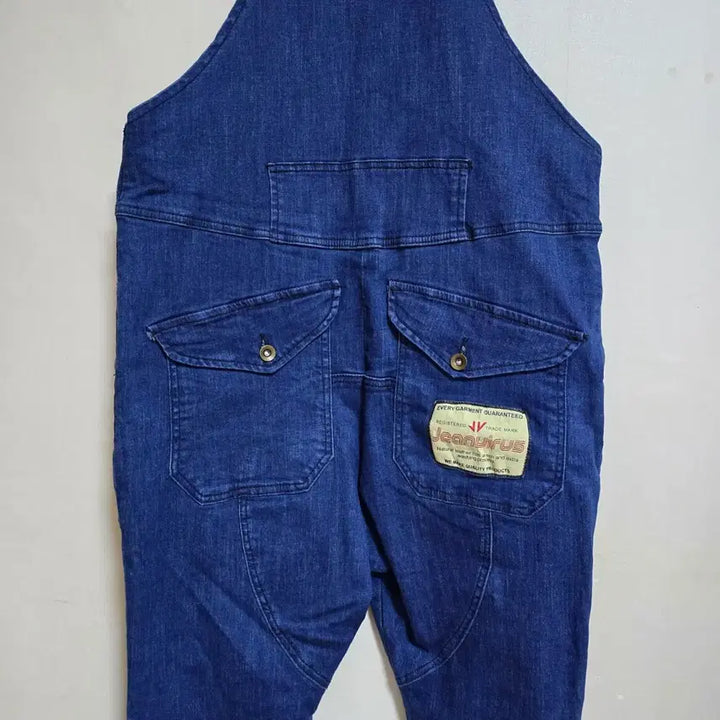 [BUNJANG] Denim Rolled-Up Overalls Jumpsuit / 여성의류 데님 롤업 청 오버롤 멜빵 바지 점프수트