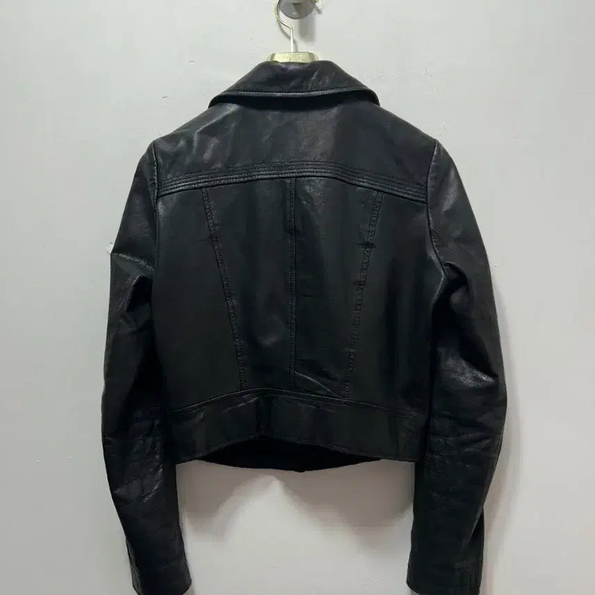 [BUNJANG] JIGOTT Black Leather Rider Lambskin Jacket S / JIGOTT 블랙 가죽 라이더 양가죽자켓 S