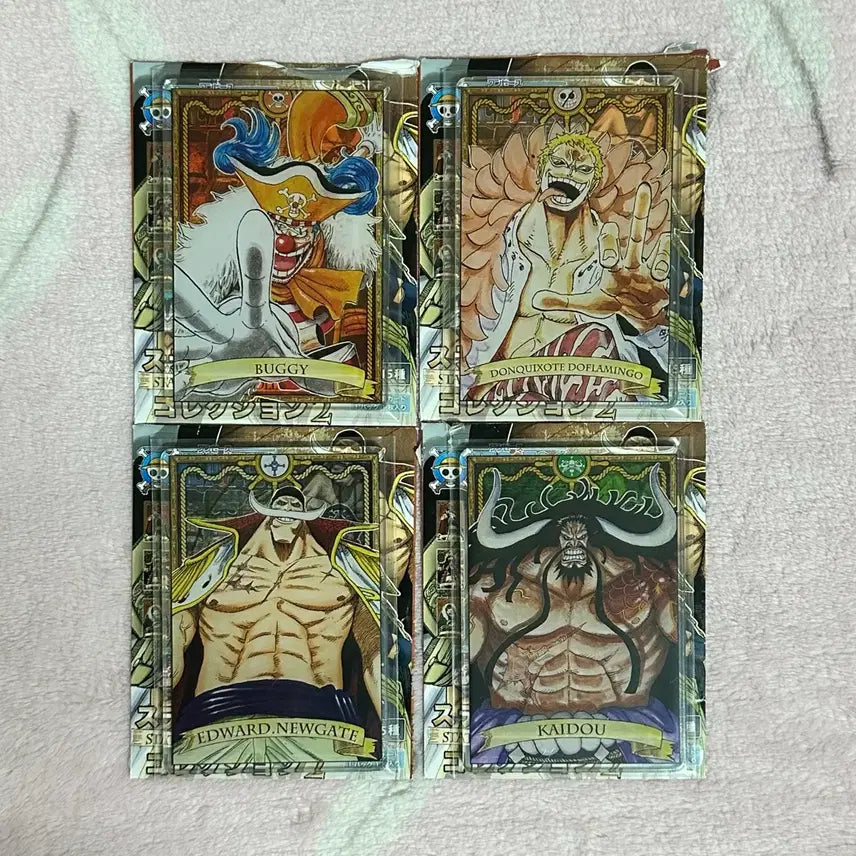 [SOLD OUT] 원피스 버기 도플라밍고 흰수염 카이도 점프샵 원화 스테이터스 아크릴 카드