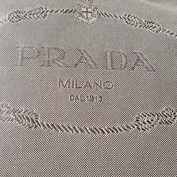 [BUNJANG] PRADA Beige Brown Canvas Tote/Shoulder Bag / PRADA 프라다 정품 베이지 브라운 토트/숄더 백 캔버스 가방