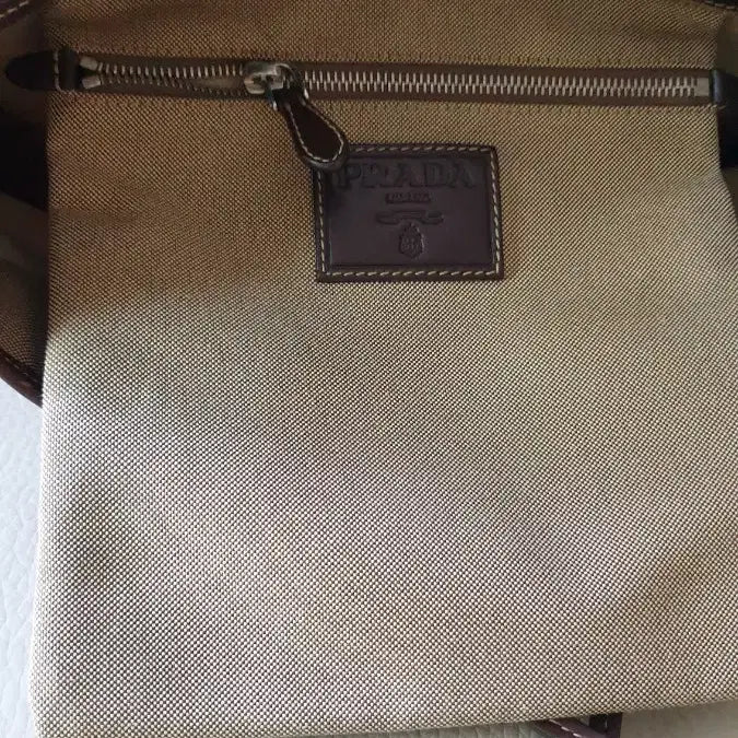 [BUNJANG] PRADA Beige Brown Canvas Tote/Shoulder Bag / PRADA 프라다 정품 베이지 브라운 토트/숄더 백 캔버스 가방