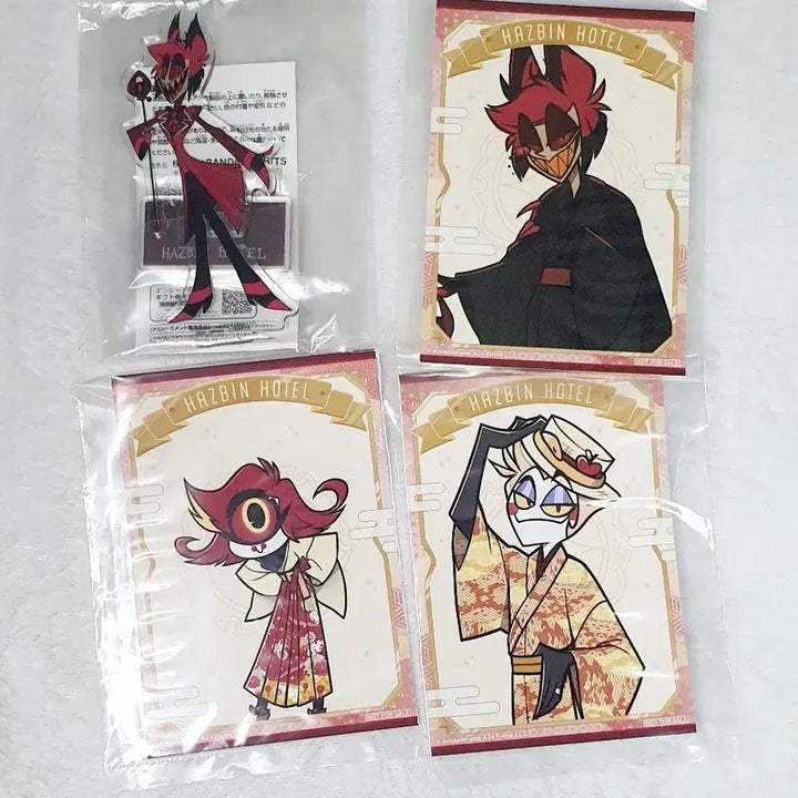 [BUNJANG] Hazbin Hotel Alastor Acrylic Stand &amp; Bromide Bundle Set / 해즈빈호텔 알래스터 아크릴 + 브로마이드 3종 (미개봉)