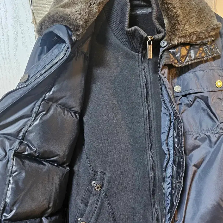 [BUNJANG] Calvin Klein CK Bomber Jacket Navy Blue / 캘빈클라인 CK 항공점퍼 L 짙은네이비색 봄버.블루종