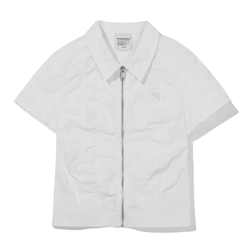 [BUNJANG] Code:Graphy Shirring Point Shirt / (s) 코드그라피 셔링 포인트 셔츠