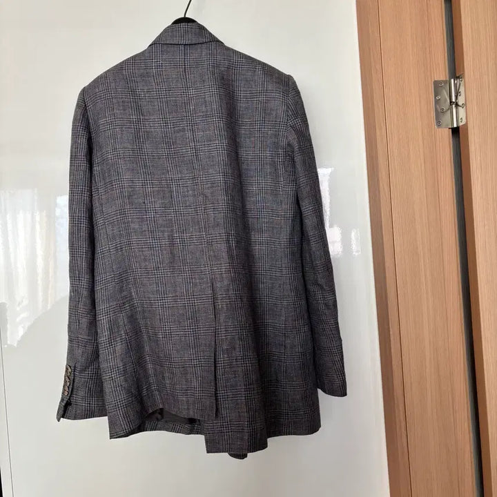 [BUNJANG] TIME Italian Linen Blazer / TIME 타임 79만원대 메인 이태리 린넨 자켓 체크 결혼식 하객룩 출근