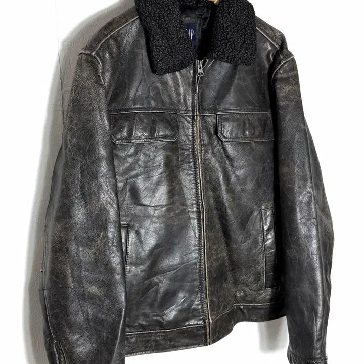 [BUNJANG] Gap Cowhide Leather Jacket / 갭 가죽자켓