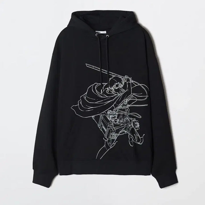[BUNJANG] SPAO Attack on Titan Levi Sweatshirt XL / 스파오 진격의 거인 후드 리바이 스웨트셔츠 XL