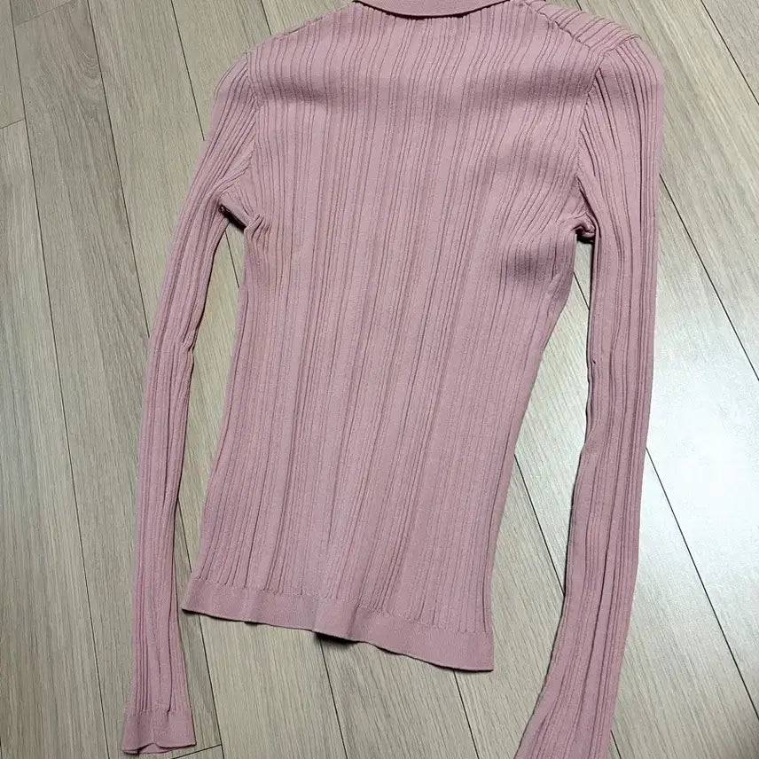 [BUNJANG] 라온 RAON 불규칙 리브 카라 가디건 핑크 골지 라온컴퍼니 뮤제라 / 라온 RAON 불규칙 리브 카라 가디건 핑크 골지 라온컴퍼니 뮤제라