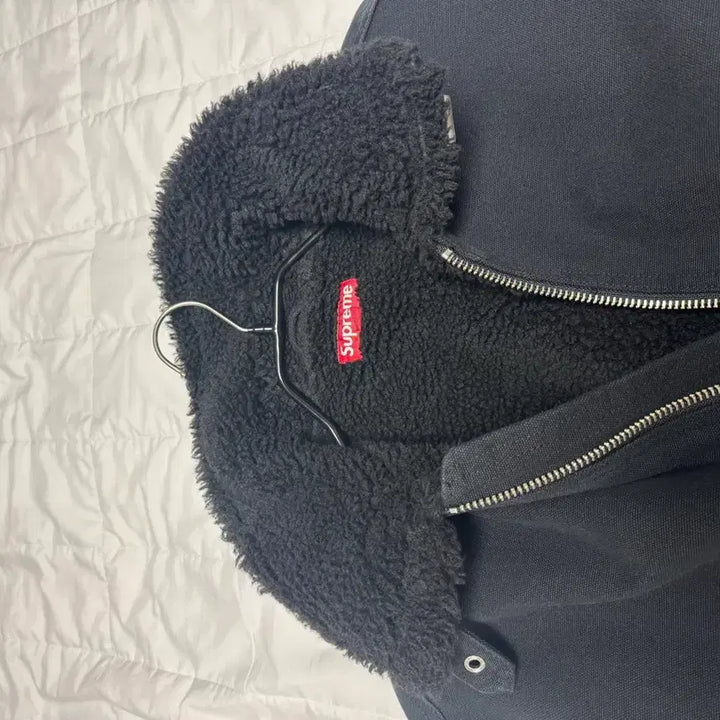 [BUNJANG] Supreme 25FW Pow Shrring Lined Bomber Jacket Black L / 슈프림 25FW 포우 셔링 라인드 봄버 자켓 블랙 L사이즈 중고 판매