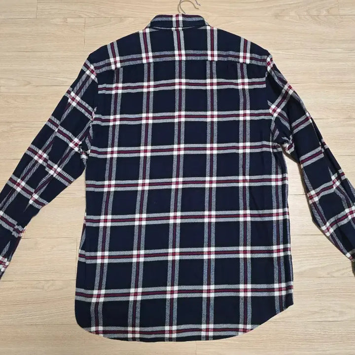 [BUNJANG] Lacoste Flannel Regular Fit Shirt Navy / 라코스테 플란넬 레귤러핏 셔츠
