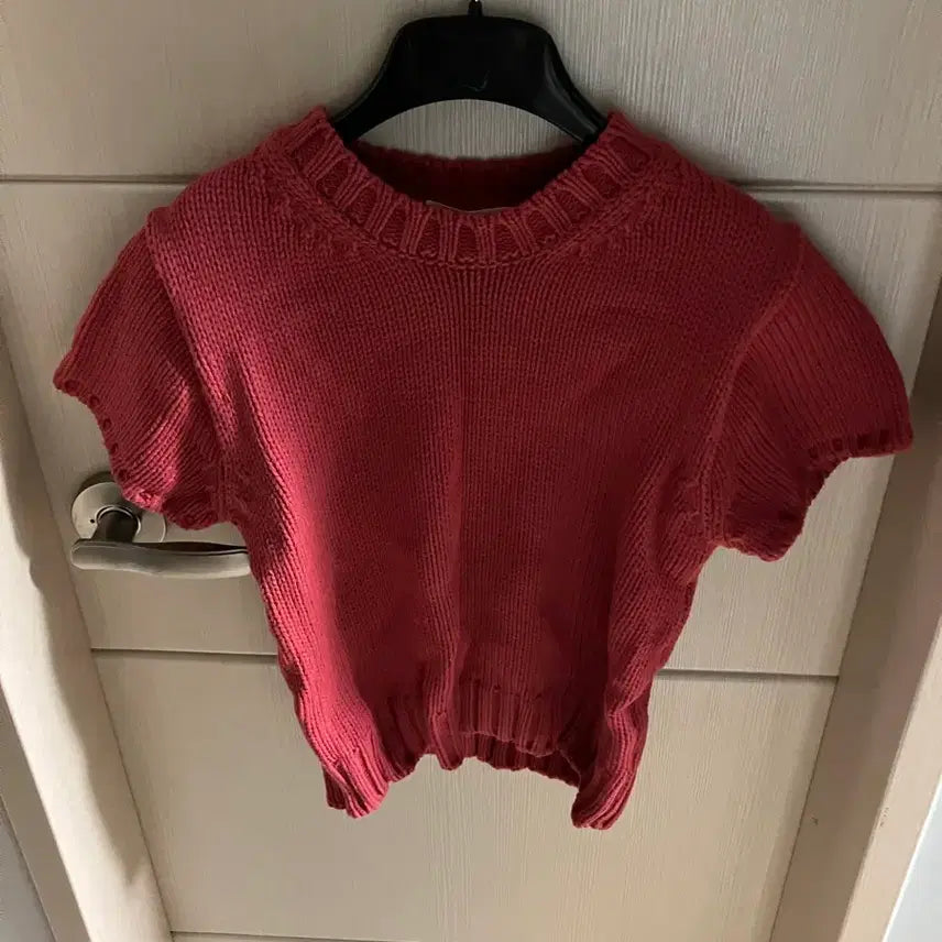 [BUNJANG] Short Sleeve Knit Top / 반팔 니트 M 사이즈 (이사로 정리중)
