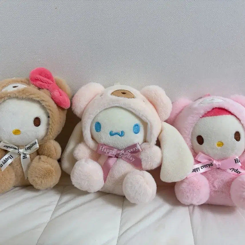 [BUNJANG] Sanrio Hello Kitty My Melody Cinnamoroll Bear Plush Keychain / 산리오 키티 마이멜로디 시나모롤 곰돌이 인형 키링