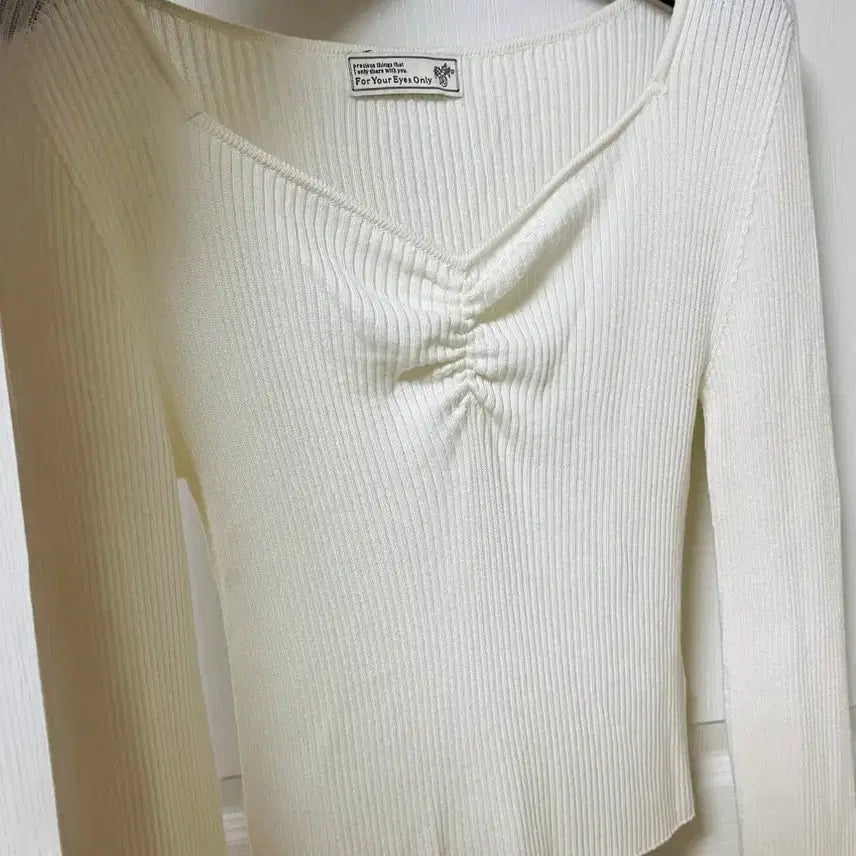 [BUNJANG] For Your Eyes Only Moire Knit Ivory / 1회착용) 포유어아이즈온리 moire knit 아이보리