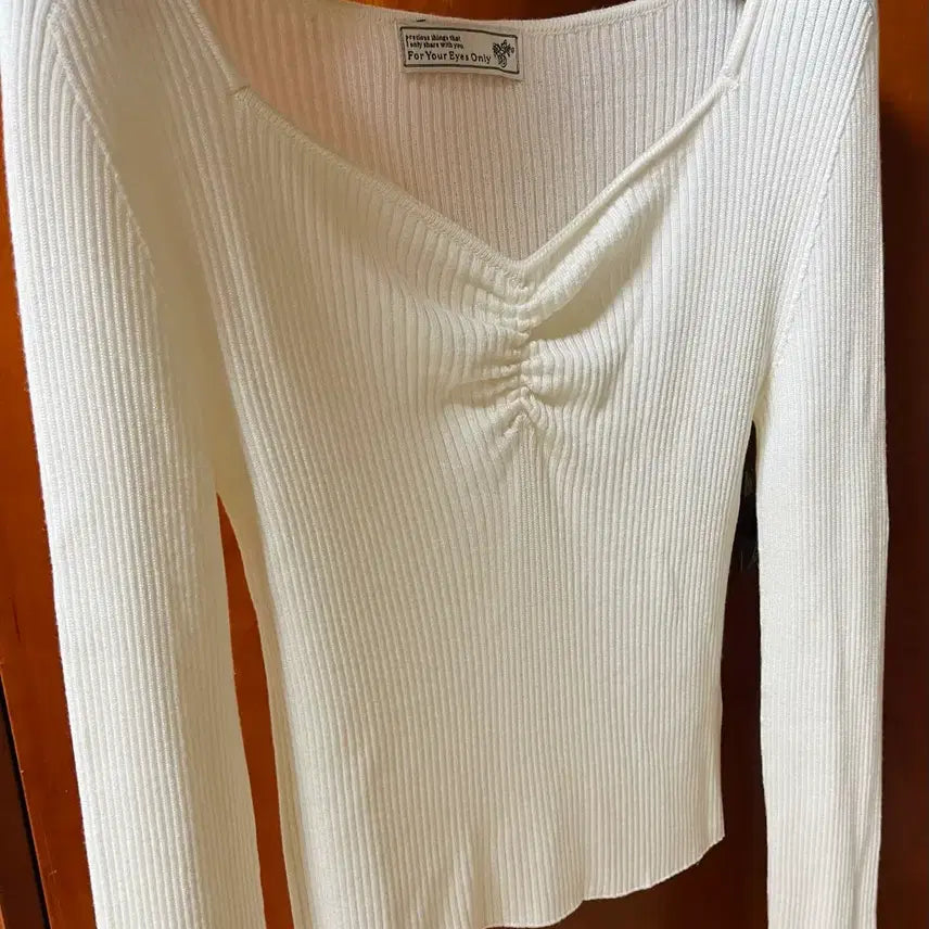 [BUNJANG] For Your Eyes Only Moire Knit Ivory / 1회착용) 포유어아이즈온리 moire knit 아이보리