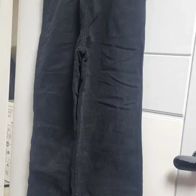 [BUNJANG] Black Cotton Wide Pants / 검정색 면바지 와이드 팬츠