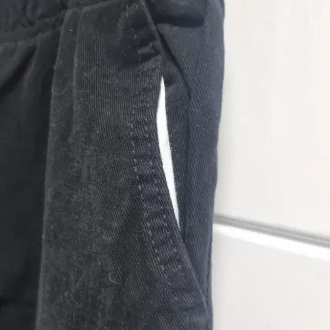 [BUNJANG] Black Cotton Wide Pants / 검정색 면바지 와이드 팬츠
