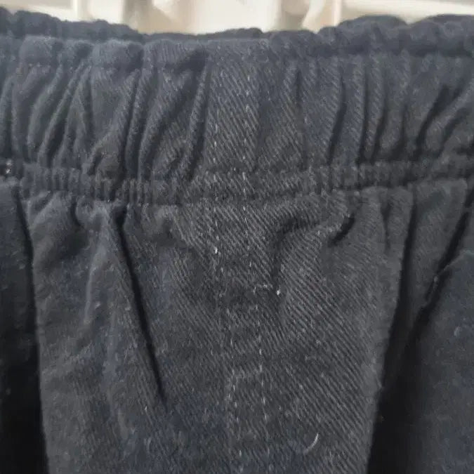 [BUNJANG] Black Cotton Wide Pants / 검정색 면바지 와이드 팬츠